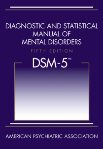 Diagnostic and statistical manual of mental disorders   DSM-5