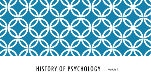 History of Psychology Edited by JD 22-8-21