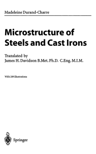 Microstructure of Steels and Cast Irons (Engineering Materials and Processes) 