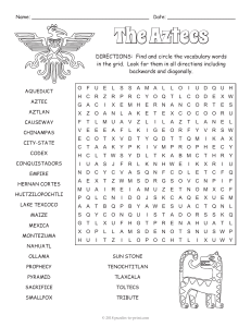 Aztecs Word Search Puzzle