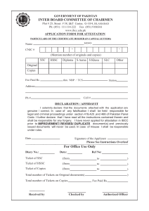 IBCC Attestation Application Form - Pakistan