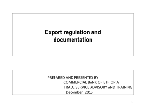export regulation and export documentation training