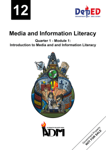 Media & Information Literacy Module: Introduction