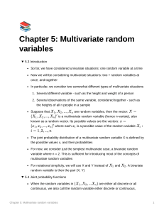 Chapter 5 Multivariate random variables 