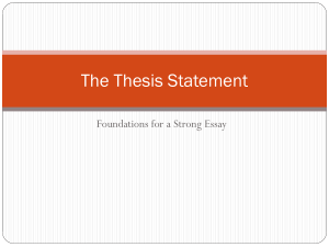 The Thesis Statement-3