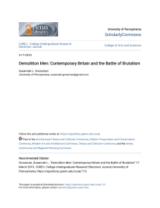 Brutalism in Britain: Demolition Men Thesis by Susannah Grossman