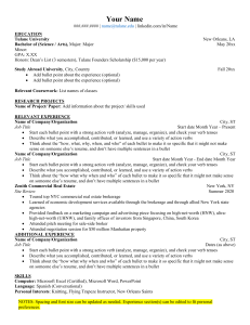 Resume Template - General