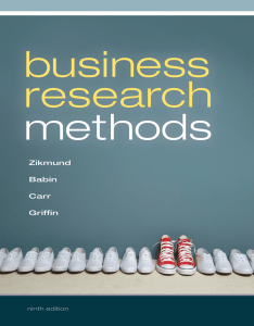 Business Research Methods - 9th edition