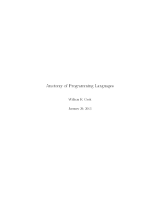 Anatomy of Programming Languages by William R. Cook