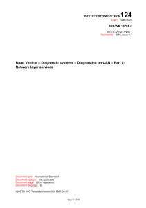 ISO 15765-2: Road Vehicle Diagnostics on CAN - Network Layer