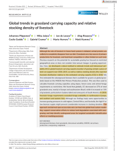 Global trends in grassland carrying capacity and relative stocking density of livestock