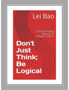 Dont Just Think Be Logical by Lei Bao