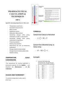 Pharmaceutical Calculations & Techniques: Unit 2