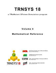 TRNSYS18 – Mathematical Reference