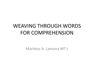 Weaving Through Words for Comprehension