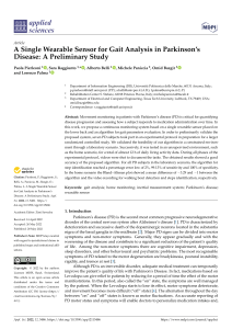 A Single Wearable Sensor for Gait Analysis in Parkinson’s Disease: A Preliminary Study
