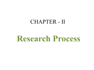 CHAPTER - II Research Process