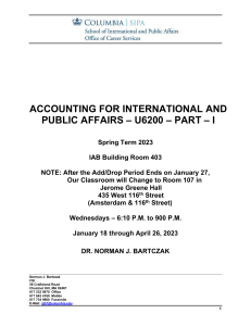 accounting coursebook Columbia University