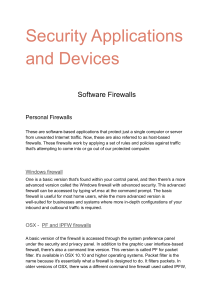 Security Applications and Devices