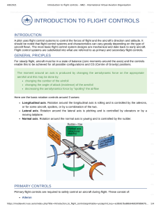 Introduction to flight controls