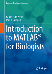 Intro to MATLAB for Biologists