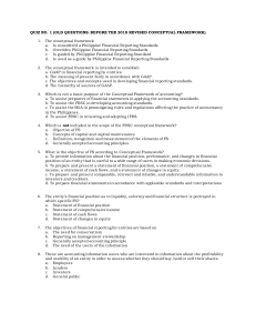 1 CONCEPTUAL FRAMEWORK OLD AND NEW QUESTIONS