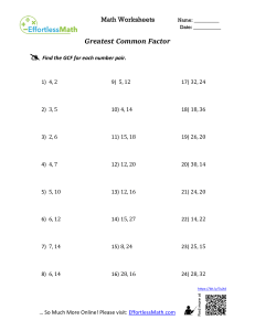 Greatest-Common-Factor