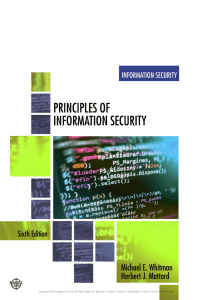 Principles of Information Security by Whitman, Michael Mattord, Herbert 
