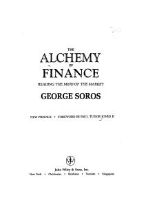 alchemy of finance - George Soros