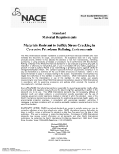 NACE Standard MR0103-2005