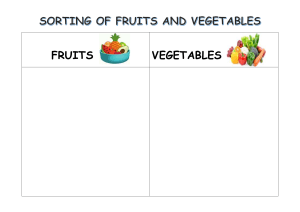 SORTING OF FRUITS AND VEGETABLES