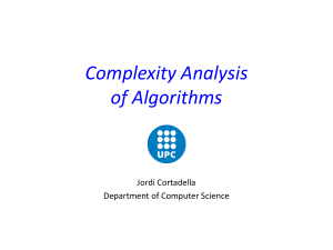 analysis of algorithms - complexity analysis