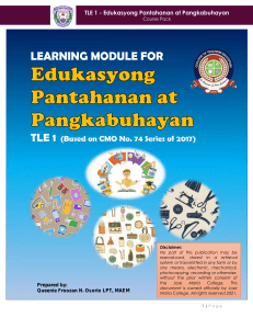 TLE 1 Course Pack