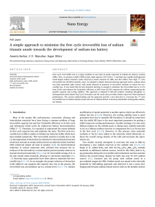 A simple approach to minimize the first cycle irreversible loss of sodium titanate anode towards the development of ion battery