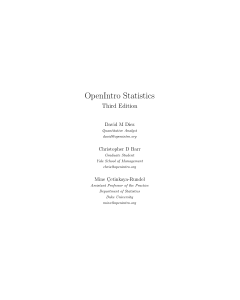 OpenIntro Statistitcs 3rd Edition