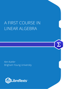 A First Course In Linear Algebra Ken Kuttler