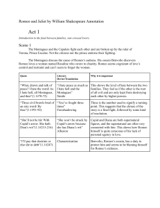 Romeo and Juliet Annotation