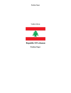 Position Paper - Republic of lebanon