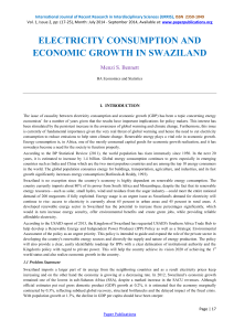 ELECTRICITY CONSUMPTION AND ECONOMIC GROWTH IN SWAZILAND-88