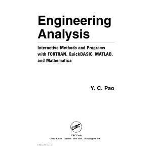 Engineering Analysis  Interactive Methods and Programs with FORTRAN, QuickBASIC, MATLAB, and Mathematica-CRC Press LLC (2019)