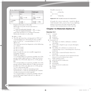 Chemistry IB Cambridge second edition OptionA answers