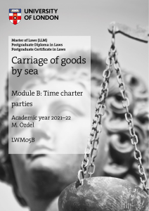 Carriage of goods by sea M. Ozdel