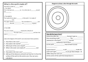Year 7 Structure of the Earth's core