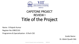 CAPSTONE PROJECT REVIEW 1 PPT
