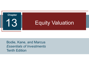 Introduction to investment - equity valuation