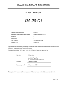 DA20-C1 Flight Manual
