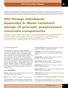 PCI Design Handbook Appendix A Blast-resistant design of precast prestressed concrete components