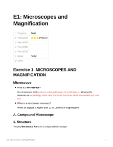 Microscopes and Magnification