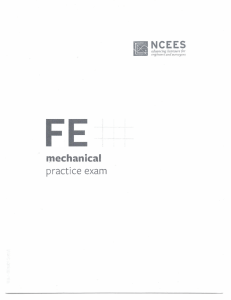 - FE Mechanical Practice Exam (2020)