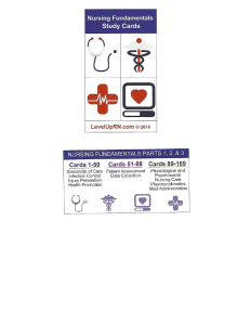 Nursing Fundamentals Study Cards